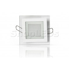 Стеклянная панель BL-S6 (квадрат, 6W, 100x100mm) (дневной белый 4000K)