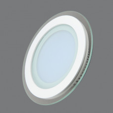 705R-12W-3000K Светильник встраиваемый,круглый,со стеклом,LED,12W